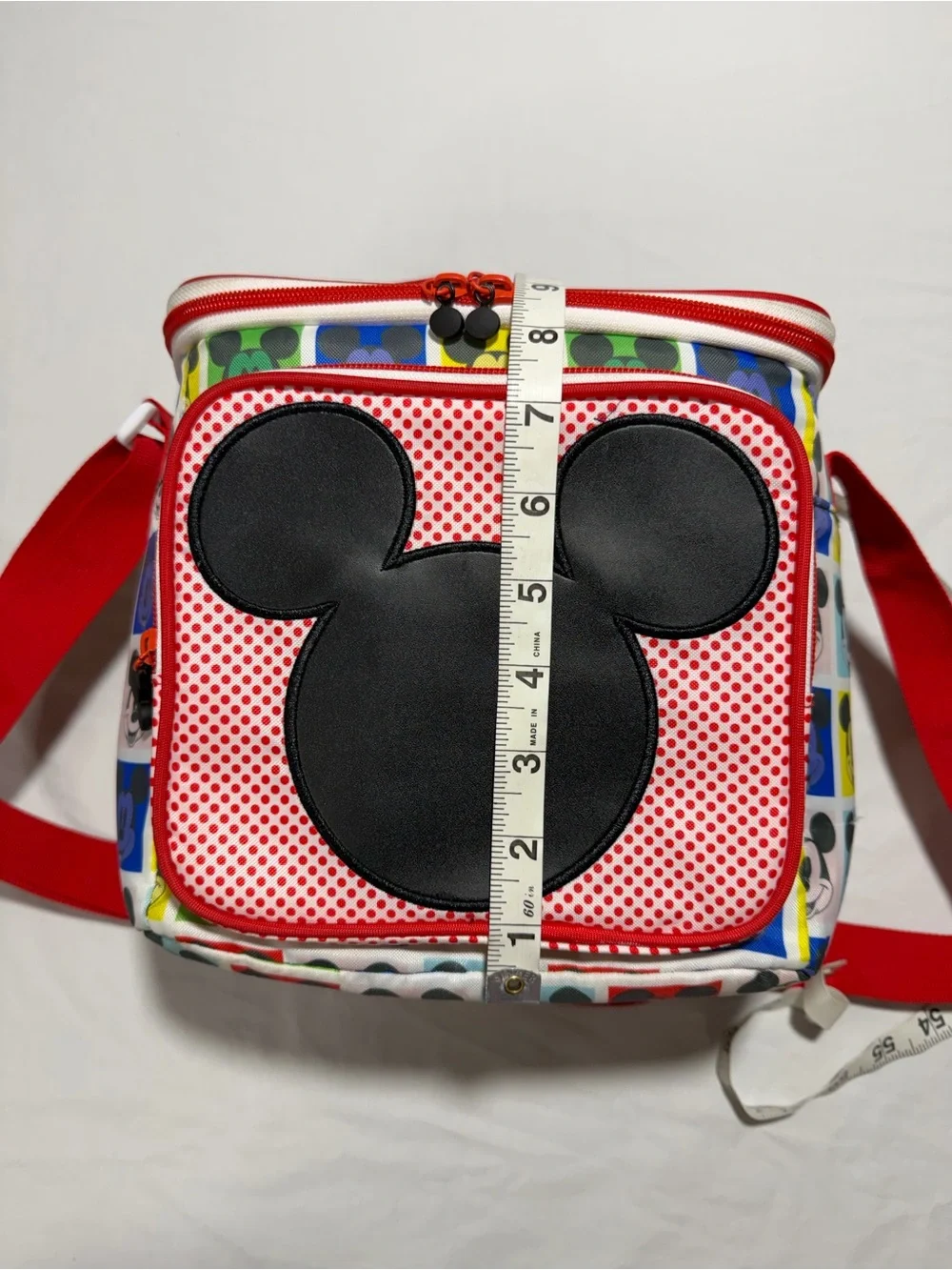 Disney Multicolor Mickey Mouse Red Accent Lunch Bag